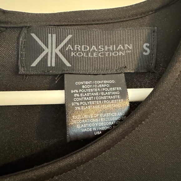 Kardashian Black Dress with Vegan Leather Detail - Picture 4 of 4